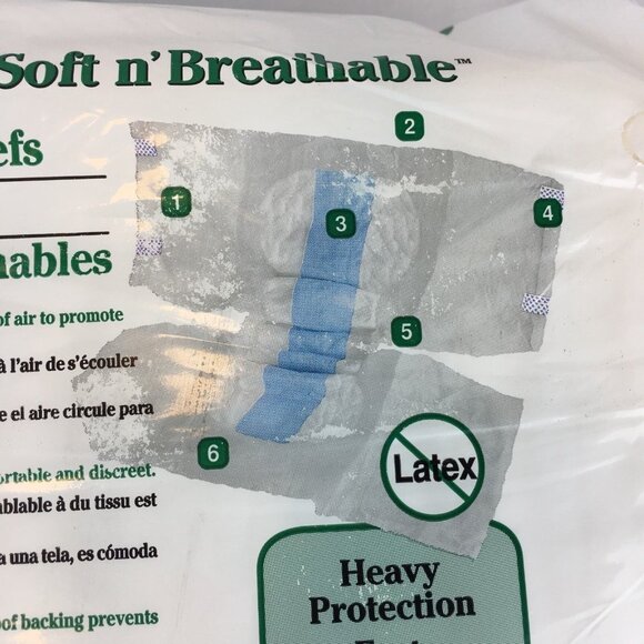 Adult Disposable Briefs  M 32 to 44 In Select Soft and Breathable Diapers u - Picture 6 of 7